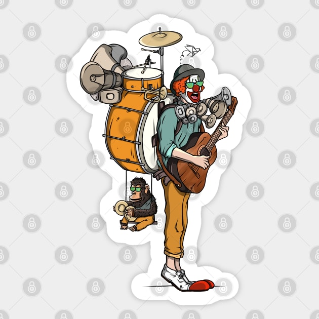 One Man Band Sticker by Brainfrz